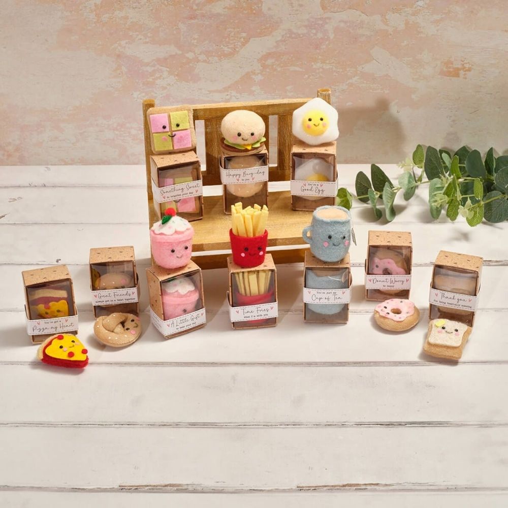 Richard Langs Tiny World Food Fabric Boxed Keepsake - (Choice of 10) - Old Railway Line Garden Centre