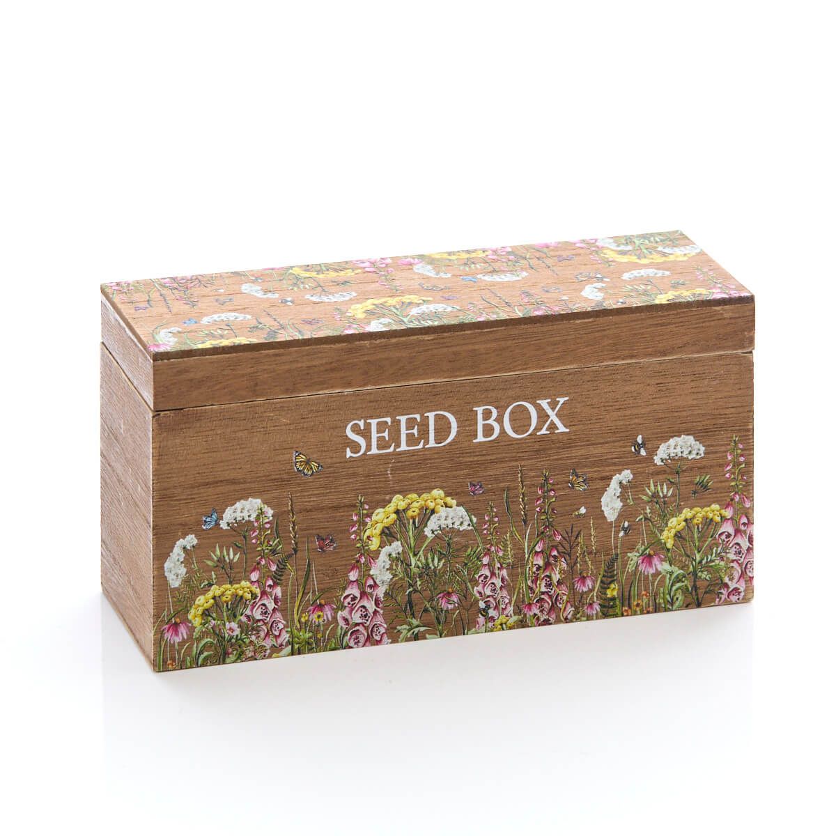 Richard Langs Wildflower Wooden Seed Box - 8WF502 - Old Railway Line Garden Centre