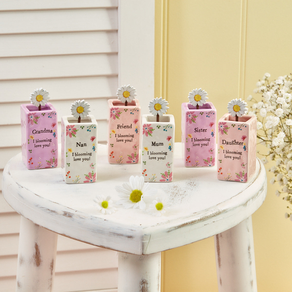 Richard Langs Wooden Daisy Ceramic Family Vase (Choice of 6)