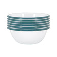 Rinkit 15cm White/Green Argon Enamel Bowl - Old Railway Line Garden Centre