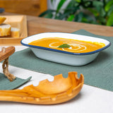 Rinkit 20cm White Enamel Pie Dish