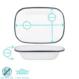 Rinkit 20cm White Enamel Pie Dish
