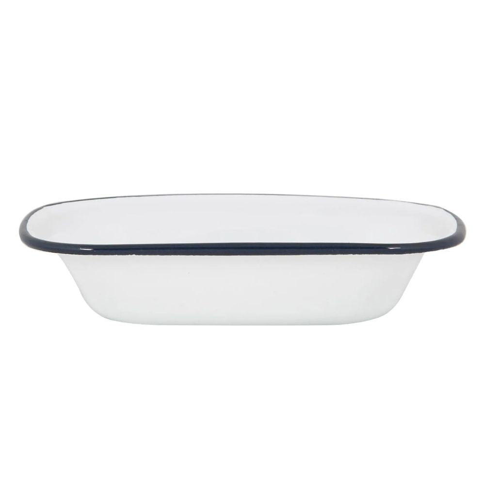 Rinkit 20cm White Enamel Pie Dish