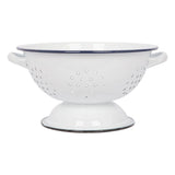 Rinkit 23.5cm White Enamel Colander
