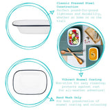 Rinkit 25cm White Enamel Pie Dish
