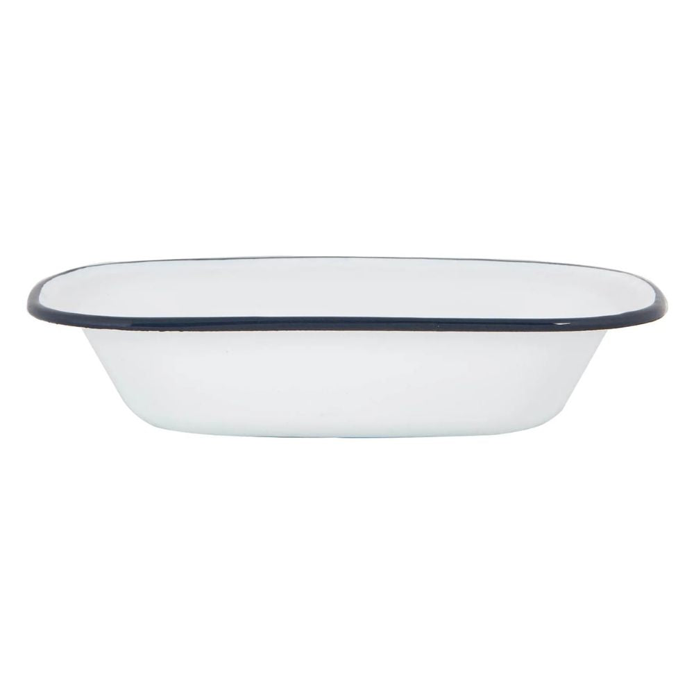 Rinkit 25cm White Enamel Pie Dish