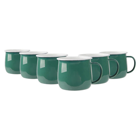 Rinkit 375ml Green Argon Enamel Belly Mug - Old Railway Line Garden Centre
