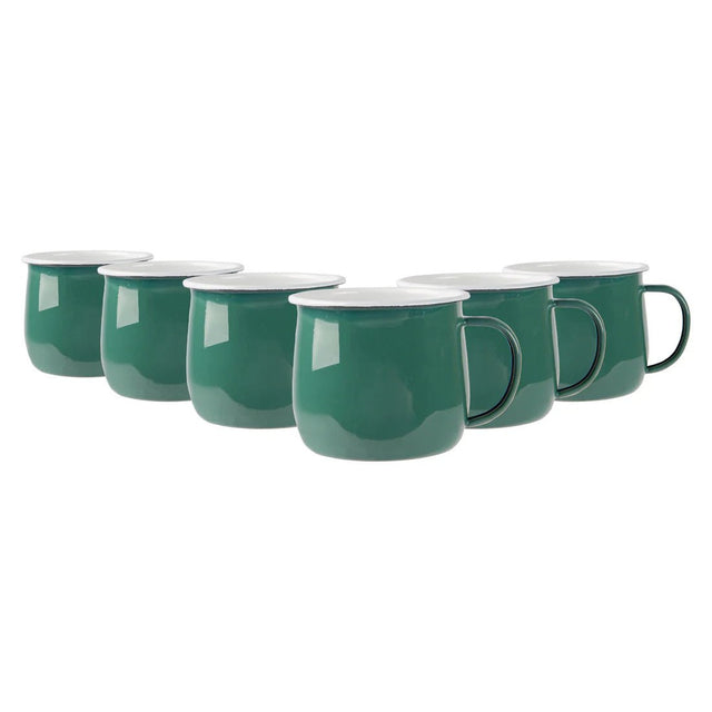 Rinkit 375ml Green Argon Enamel Belly Mug - Old Railway Line Garden Centre