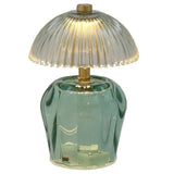 Ritzy 14.5cm Glass LED Lamp - Teal - Old Railway Line Garden Centre