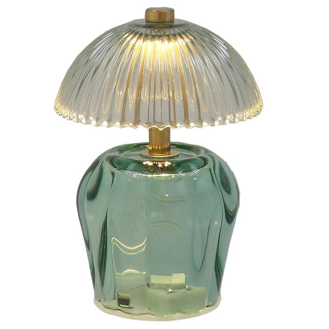 Ritzy 14.5cm Glass LED Lamp - Teal - Old Railway Line Garden Centre