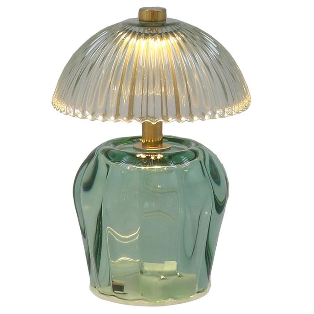 Ritzy 14.5cm Glass LED Lamp - Teal