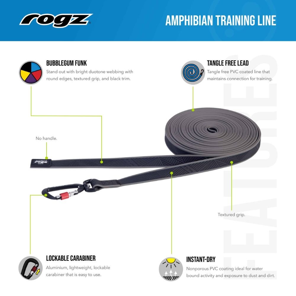 ROGZ XXL Black Amphibian Training Line - Old Railway Line Garden Centre
