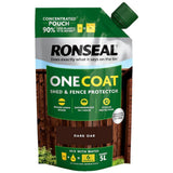 Ronseal 950ml One Coat Shed & Fence Pouch - Dark Oak - Old Railway Line Garden Centre