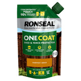 Ronseal 950ml One Coat Shed & Fence Refill Pouch - Harvest Gold