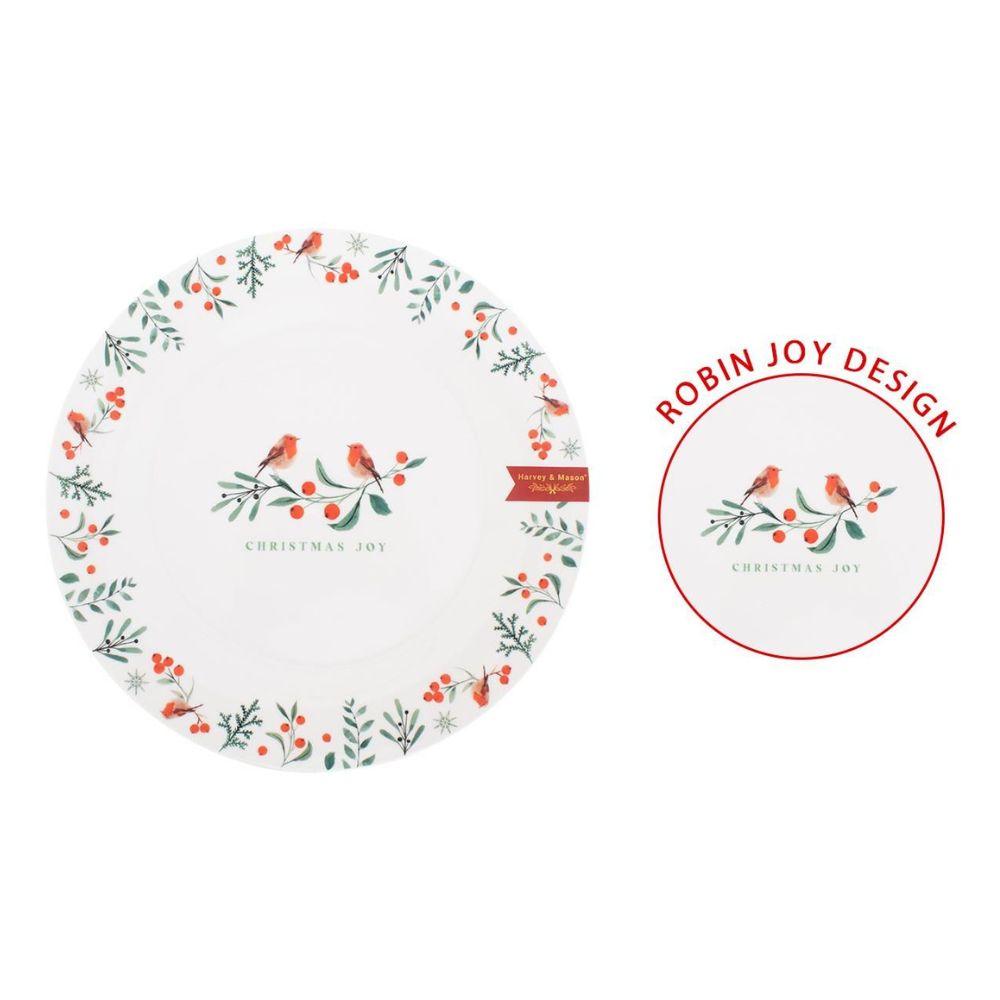 RSW 10.5" Christmas Joy Robin Plate