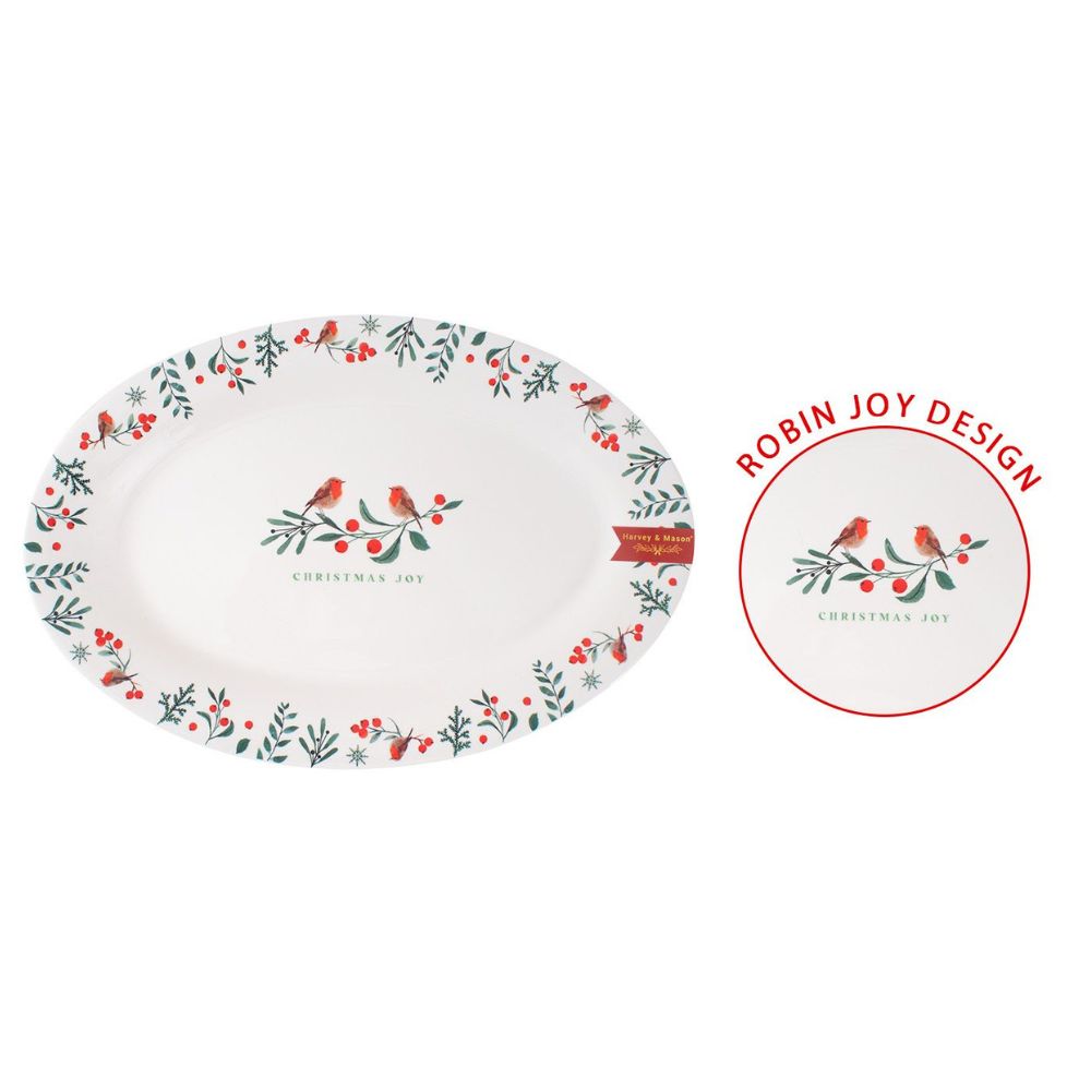 RSW 16" Christmas Joy Robin Plate