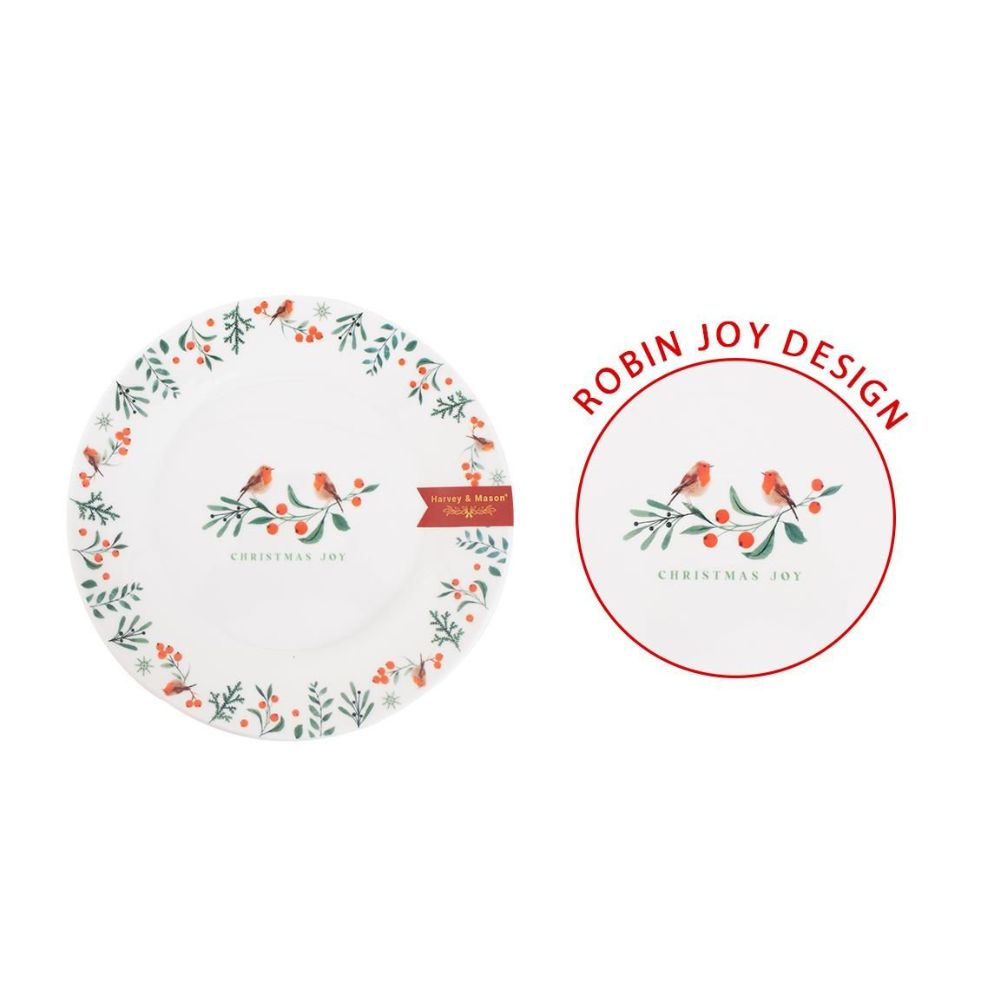 RSW 7.5" Christmas Joy Robin Side Plate