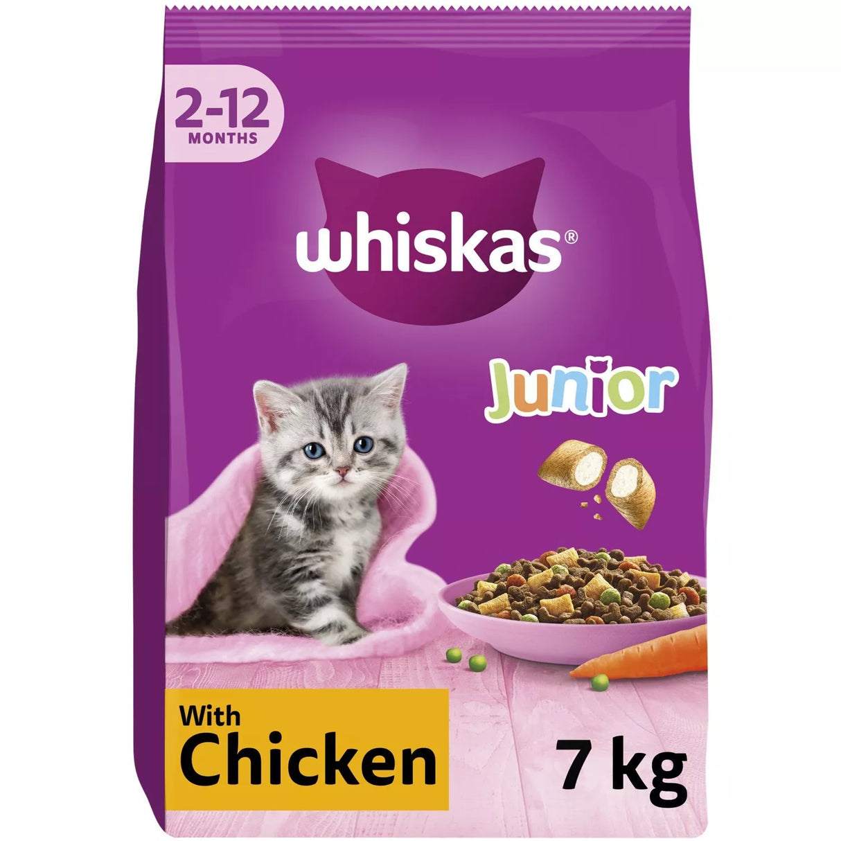 Whiskas 7kg Kitten & Junior Complete Dry Cat Food