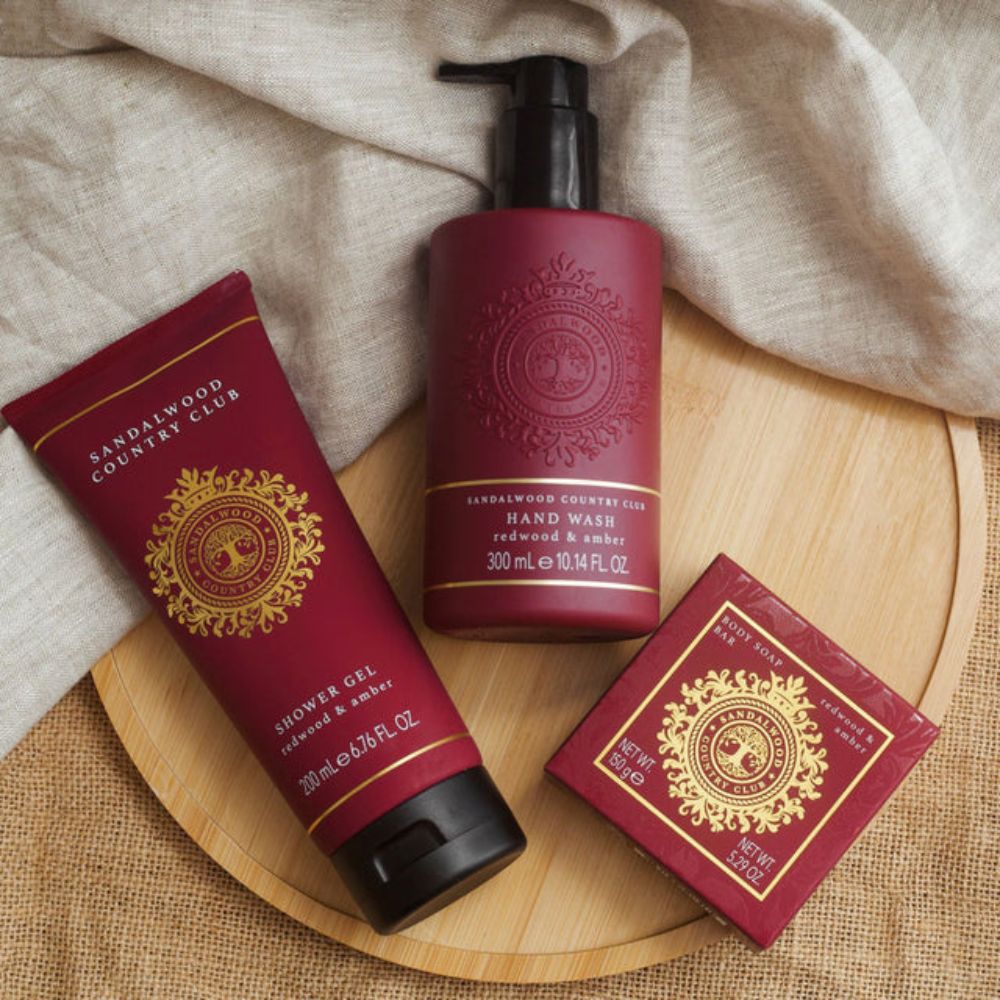 Sandalwood Country Club 200ml Redwood & Amber Shower Gel - Old Railway Line Garden Centre