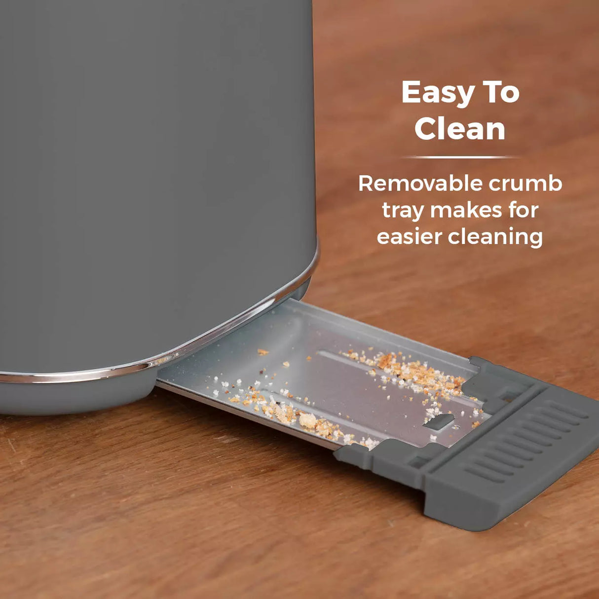 Tower Scandi 2 Slice Grey Toaster