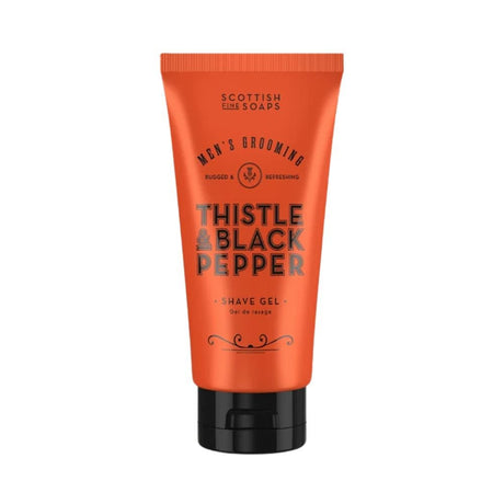Scottish Fine Soaps 150ml Thistle & Black Pepper Shave Gel - Old Railway Line Garden Centre