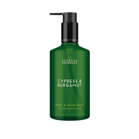 Scottish Fine Soaps 300ml Cypress & Bergamot Zest Hand & Body Wash - Old Railway Line Garden Centre