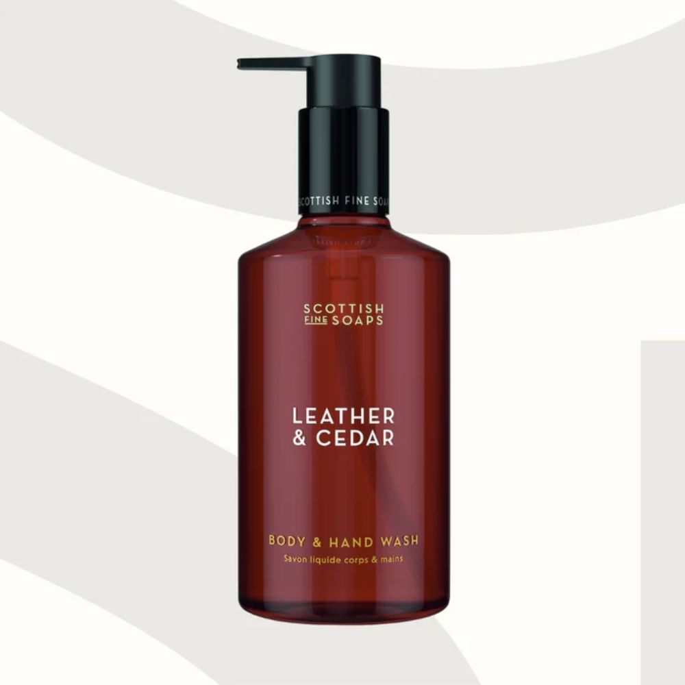 Scottish Fine Soaps 300ml Leather & Cedar Body & Hand Wash
