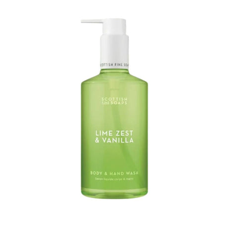 Scottish Fine Soaps 300ml Lime Zest & Vanilla Body & Hand Wash - Old Railway Line Garden Centre
