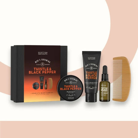 Scottish Fine Soaps Thistle & Black Pepper Beard Care Kit - Old Railway Line Garden Centre