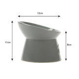 Scruffs 12cm Classic Grey Raised Cat Feeder Bowl - Old Railway Line Garden Centre