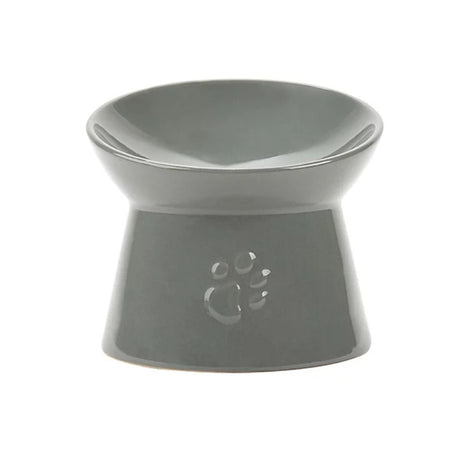 Scruffs 12cm Classic Grey Raised Cat Feeder Bowl - Old Railway Line Garden Centre