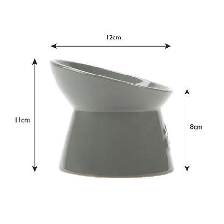 Scruffs 12cm Classic Grey Raised Cat Feeder Bowl
