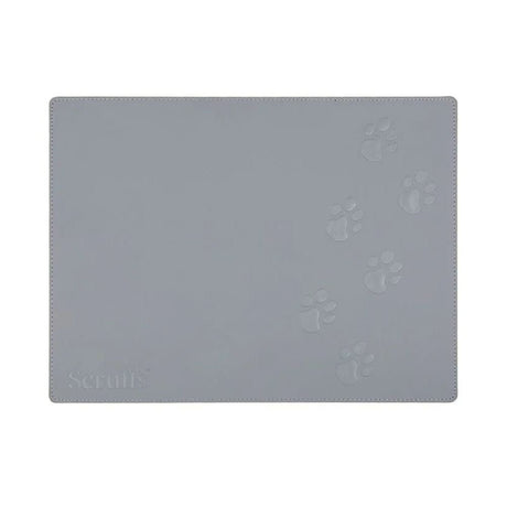Scruffs 40cm x 30cm Faux Leather Pet Placemat - Grey - Old Railway Line Garden Centre