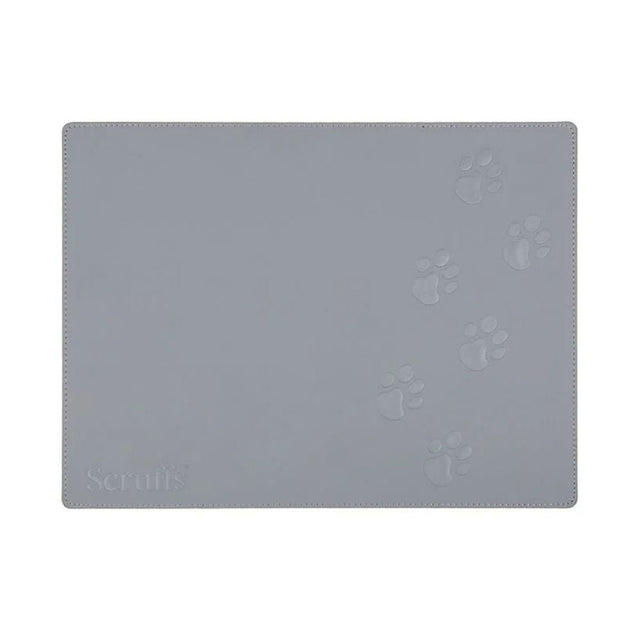 Scruffs 40cm x 30cm Faux Leather Pet Placemat - Grey - Old Railway Line Garden Centre