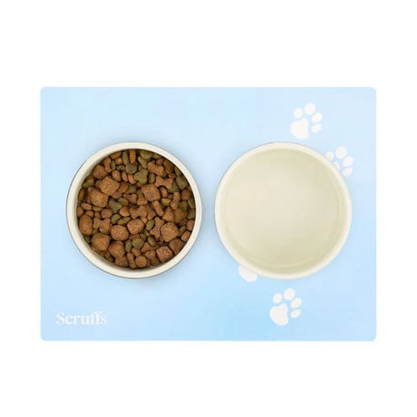 Scruffs 40cm x 30cm Pet Placemat - Blue - Old Railway Line Garden Centre