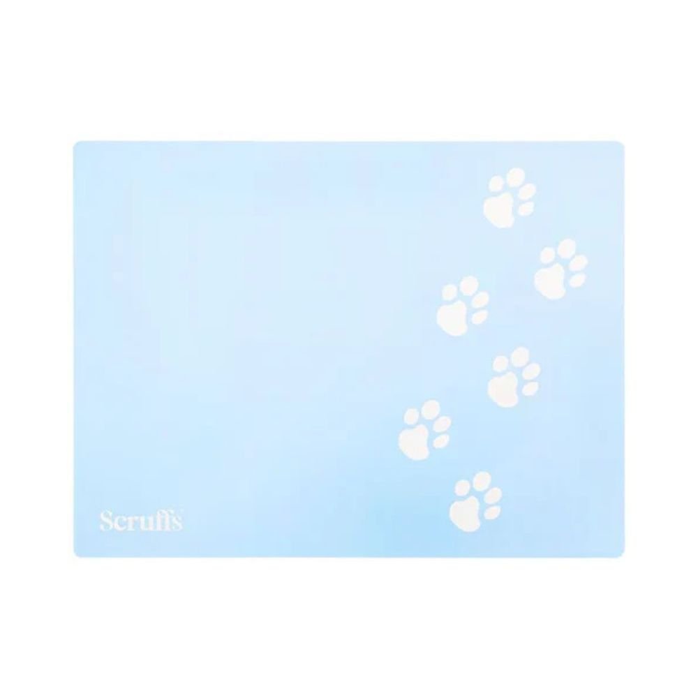 Scruffs 40cm x 30cm Pet Placemat - Blue - Old Railway Line Garden Centre