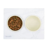 Scruffs 40cm x 30cm Pet Placemat - White Marble - Old Railway Line Garden Centre