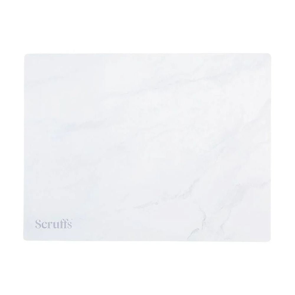 Scruffs 40cm x 30cm Pet Placemat - White Marble - Old Railway Line Garden Centre