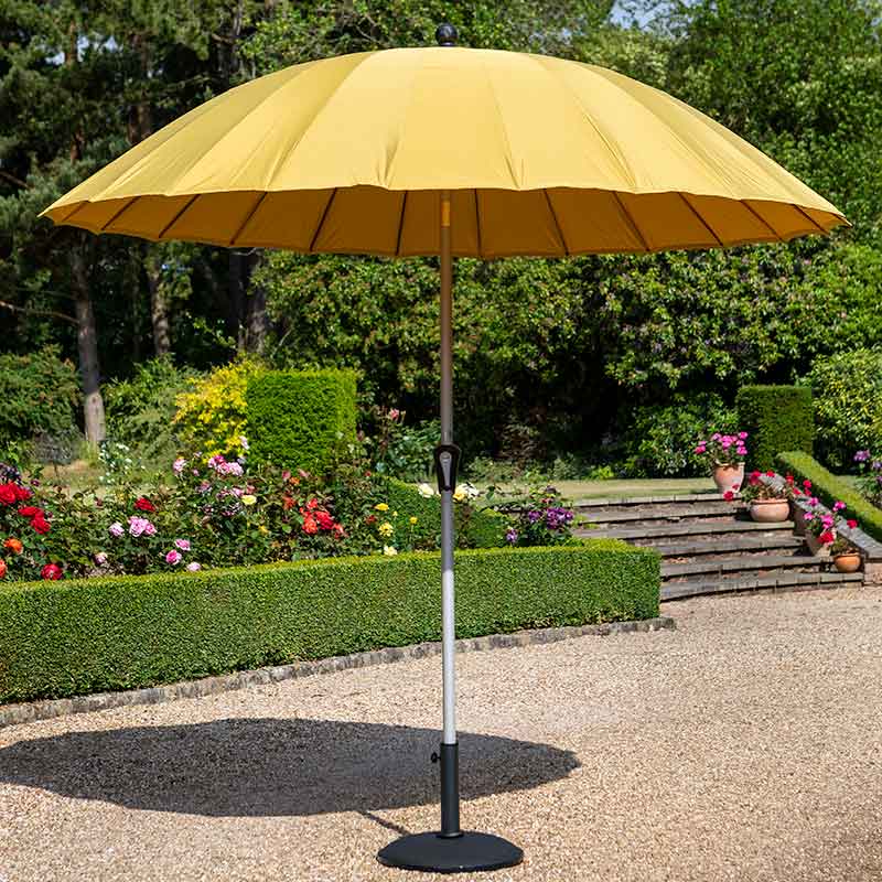 Hartman 2.7m Shanghai Round Crank & Tilt Parasol - Ochre