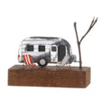 Shoeless Joe 10cm Caravan Site Scene on a Wooden Block - Old Railway Line Garden Centre