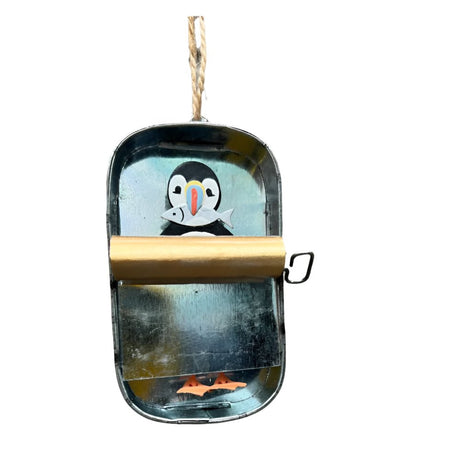 Shoeless Joe 10cm Puffin In Small Sardine Tin - Old Railway Line Garden Centre