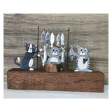 Shoeless Joe 12cm Cats at Fish Market Ornament - Old Railway Line Garden Centre