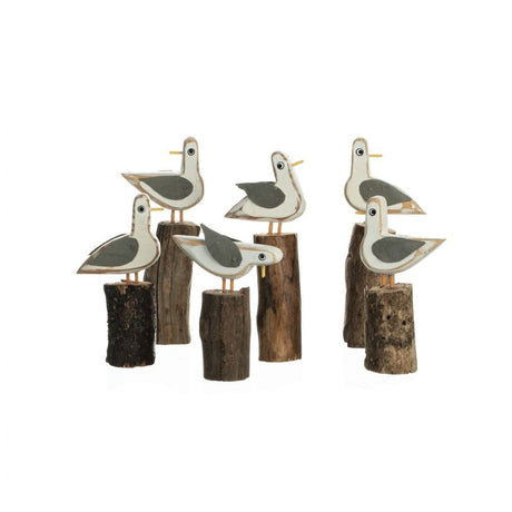 Shoeless Joe 13cm Mixed Gulls on Groynes - Old Railway Line Garden Centre