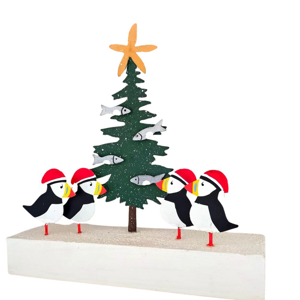 Shoeless Joe 14cm Puffins Dressing a Tree Ornament