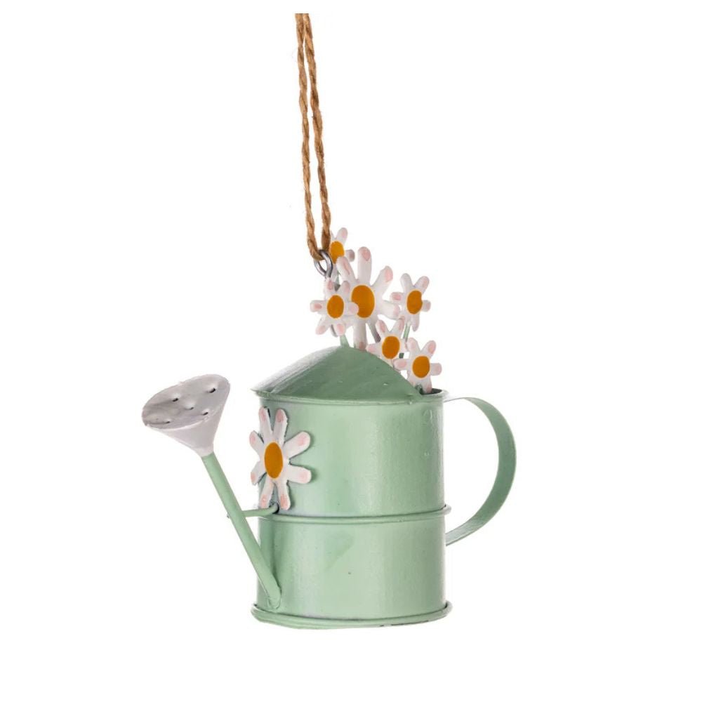 Shoeless Joe 7cm Flowery Watering Can Hanging Ornament - Old Railway Line Garden Centre