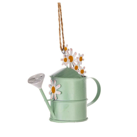Shoeless Joe 7cm Flowery Watering Can Hanging Ornament - Old Railway Line Garden Centre