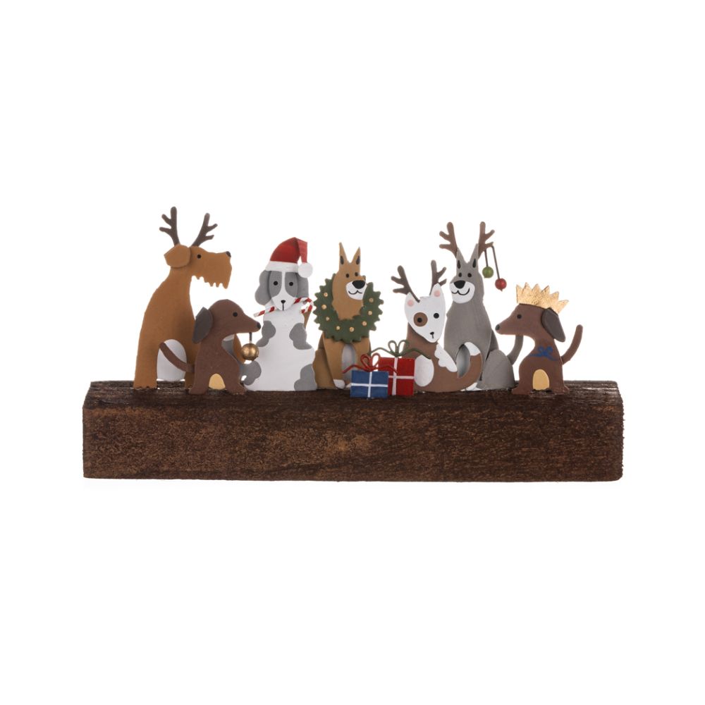Shoeless Joe Dogs at Home Metal Ornament