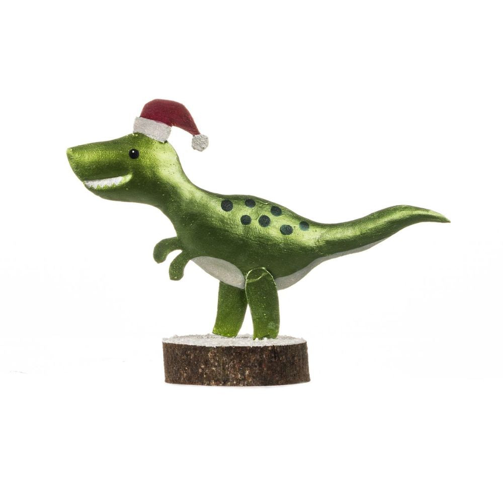 Shoeless Joe T-Rex on Stand Metal Ornament