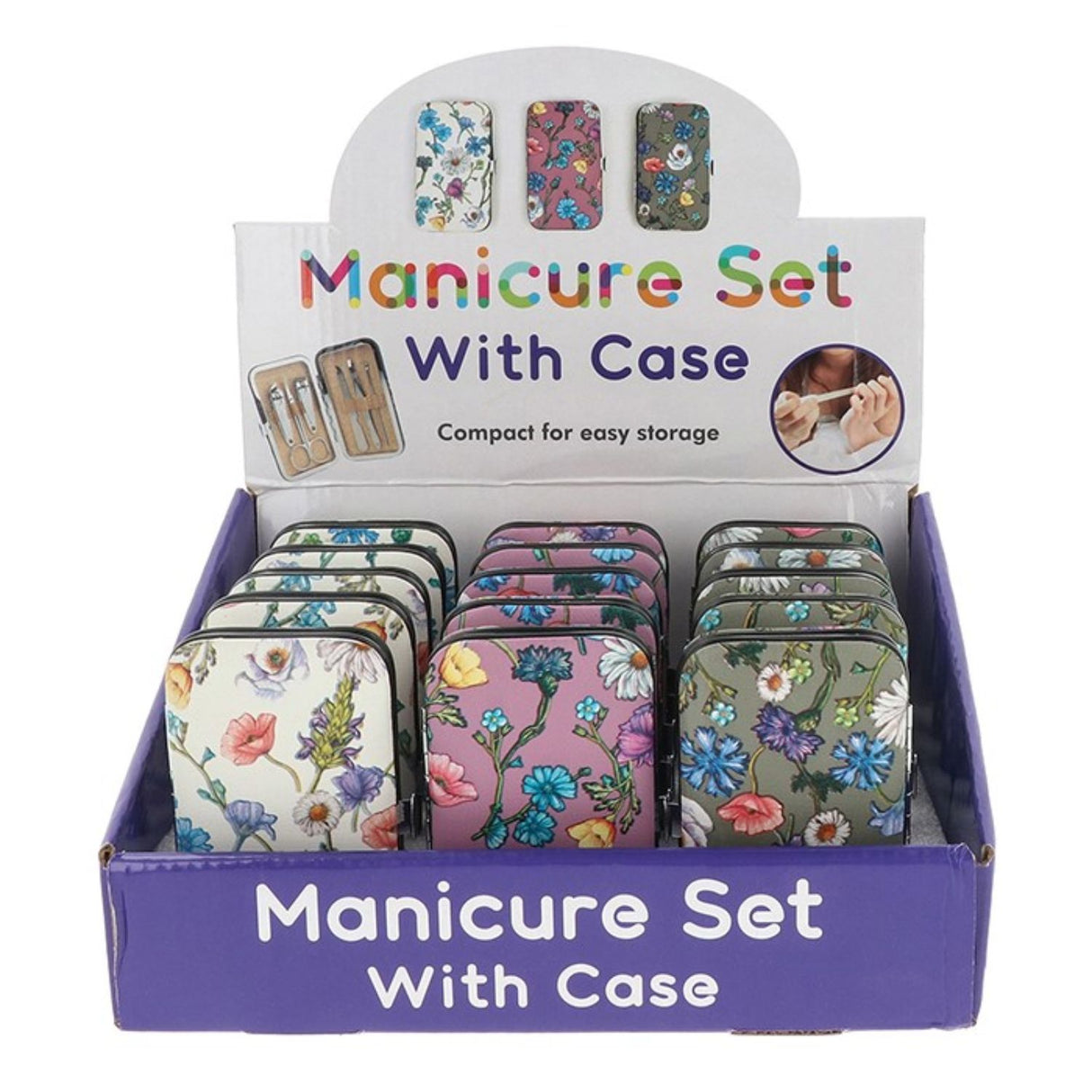 Shudehill 11cm Flower Manicure Set with Case (Choice of 3) -