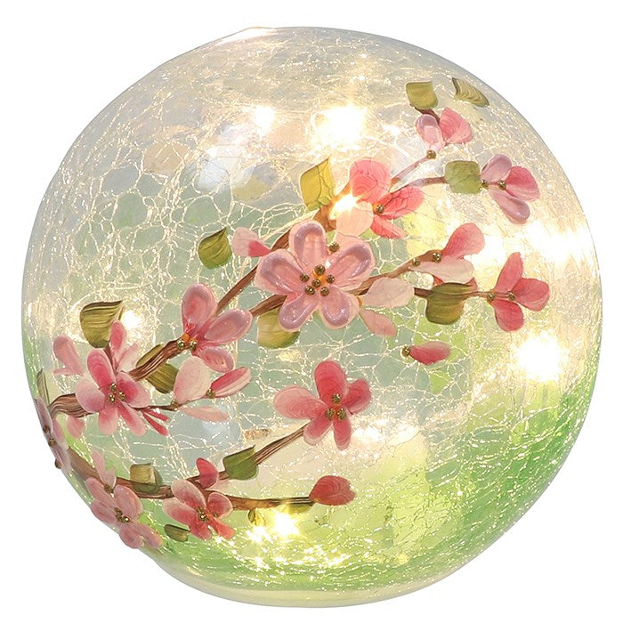 Shudehill 15cm Crackle LED Ball Blossom